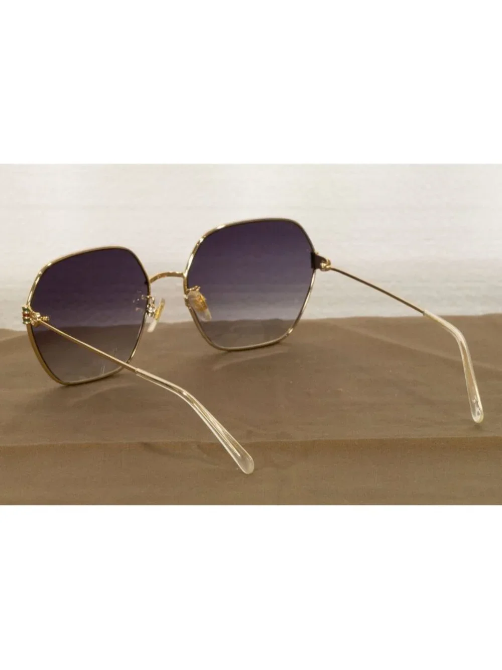 Gucci GG1285SA-001 Women's Gold Frame / Gray Gradient Lens Sunglasses